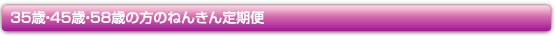 35歳・45歳・58歳の方のねんきん定期便